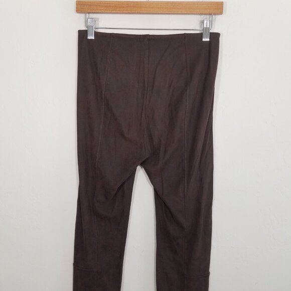 Lysse Faux Suede Brown Leggings Size S - Picture 4 of 6